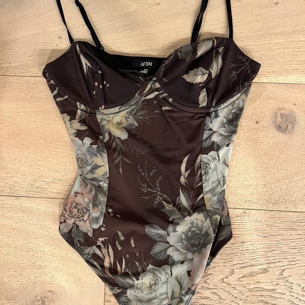 AFRM floral body suit